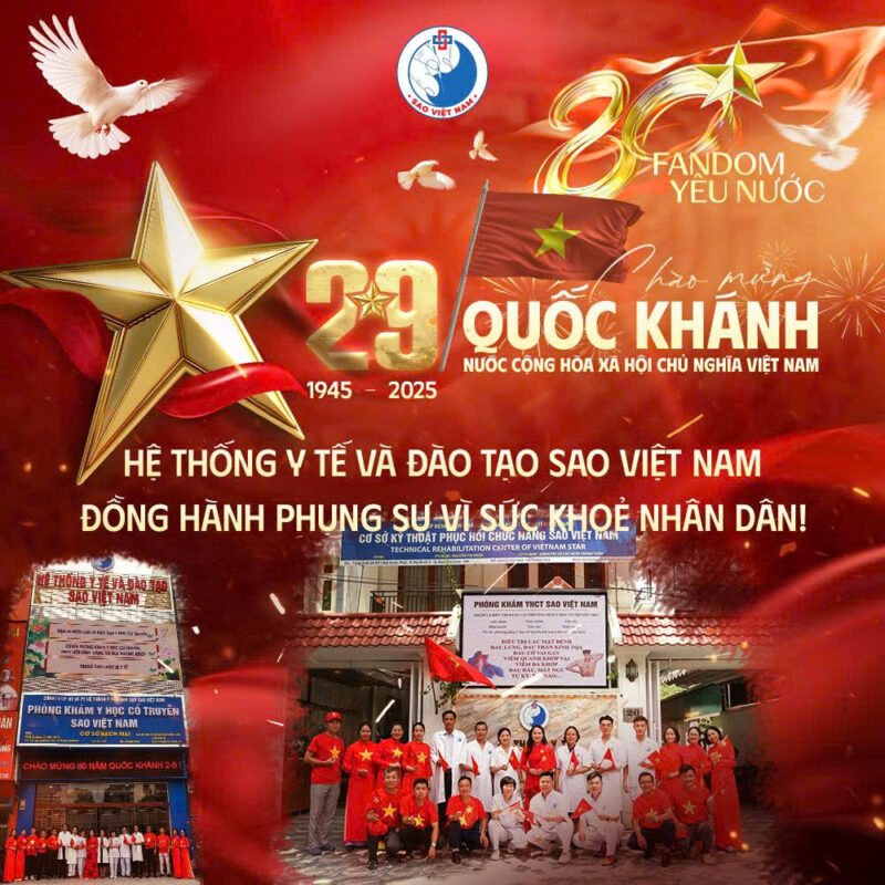 HỆ THỐNG Y TẾ VÀ ĐÀO TẠO SAO VIỆT NAM CHÀO MỪNG 80 NĂM QUỐC KHÁNH 2/9